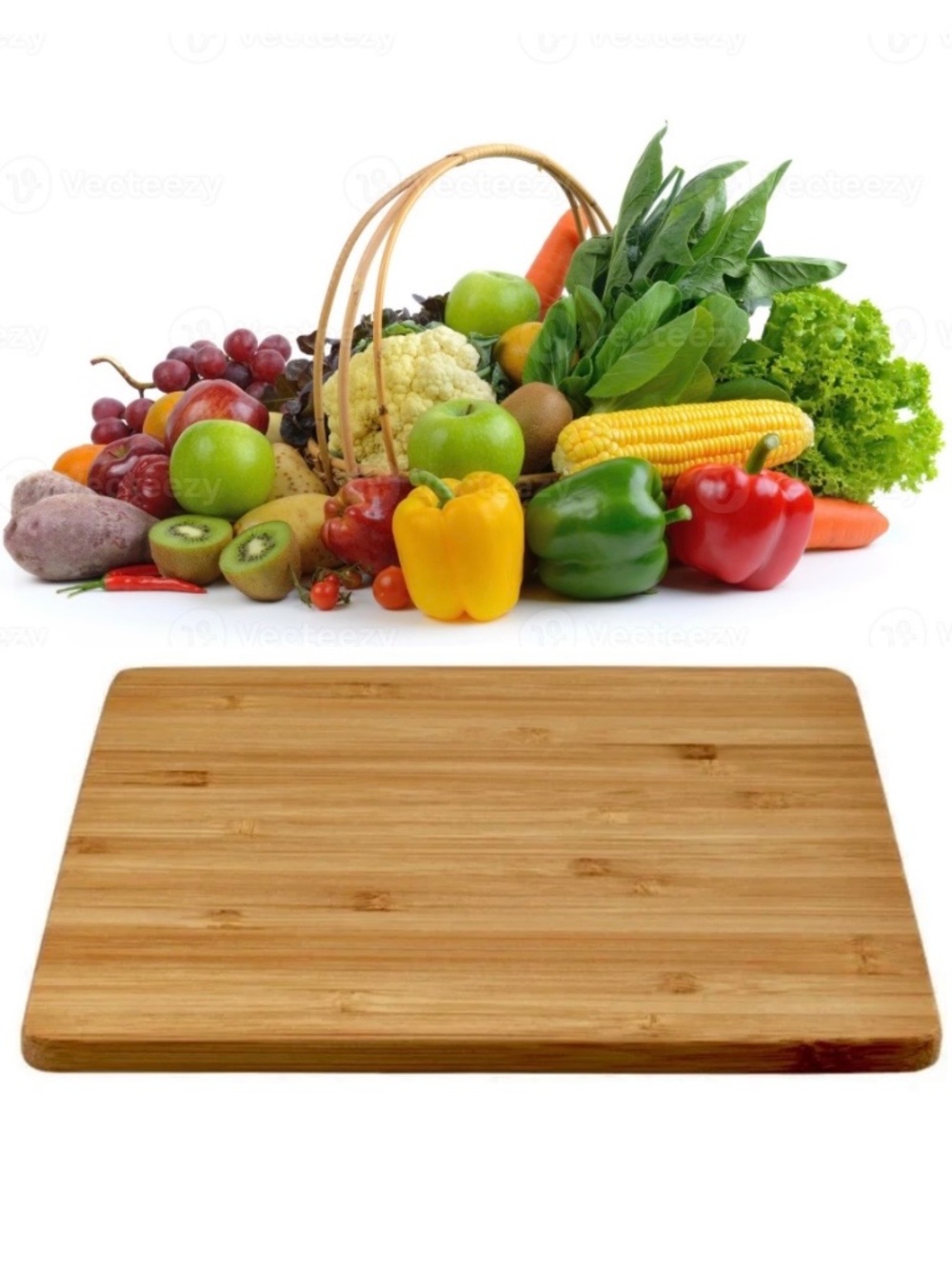 Bamboo Fruit & Vegetable Cutting Board Kitchen Serving Tray Cooking gift 8.75x6